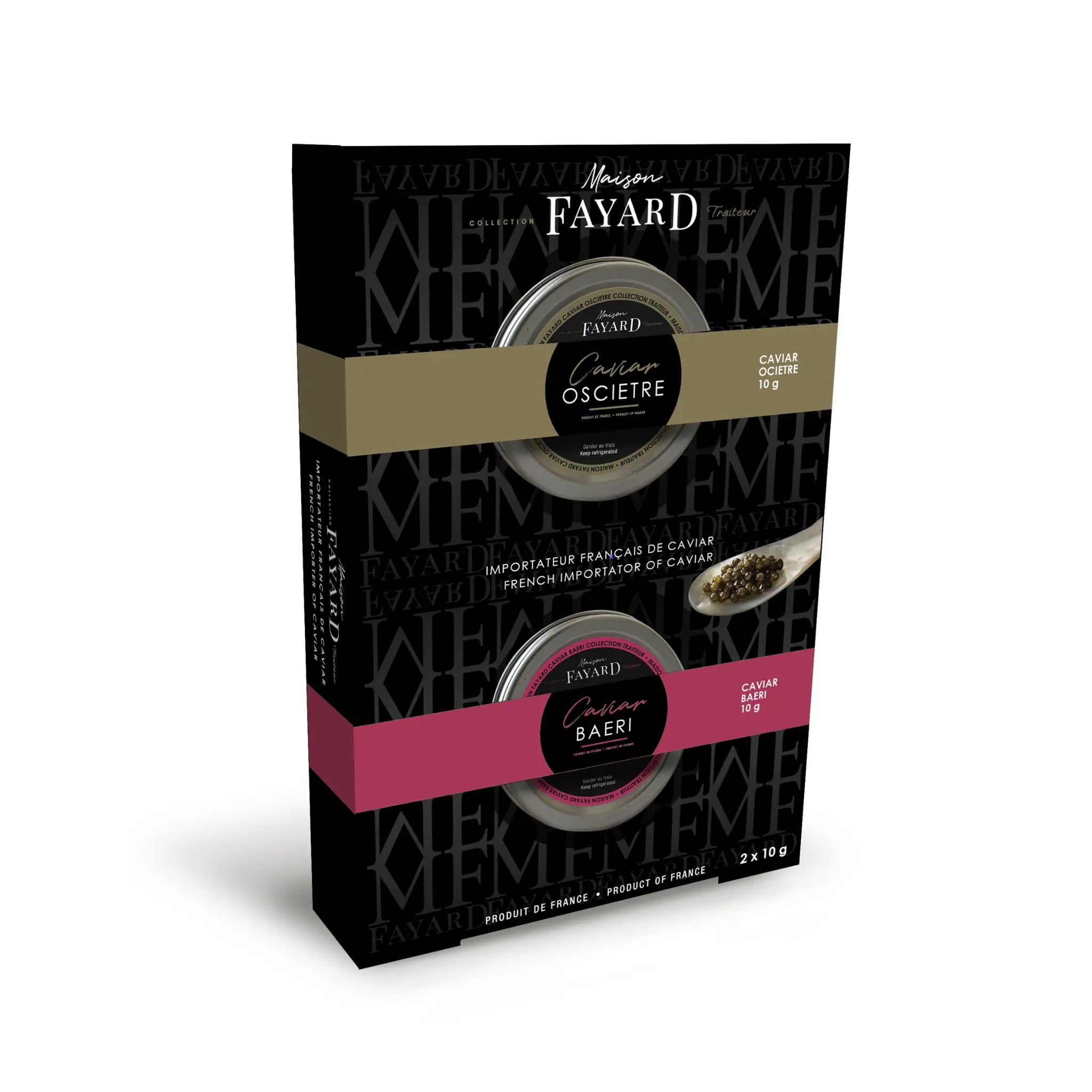 Coffret Découverte Caviar Osciètre et Baeri Maison Fayard collection signature