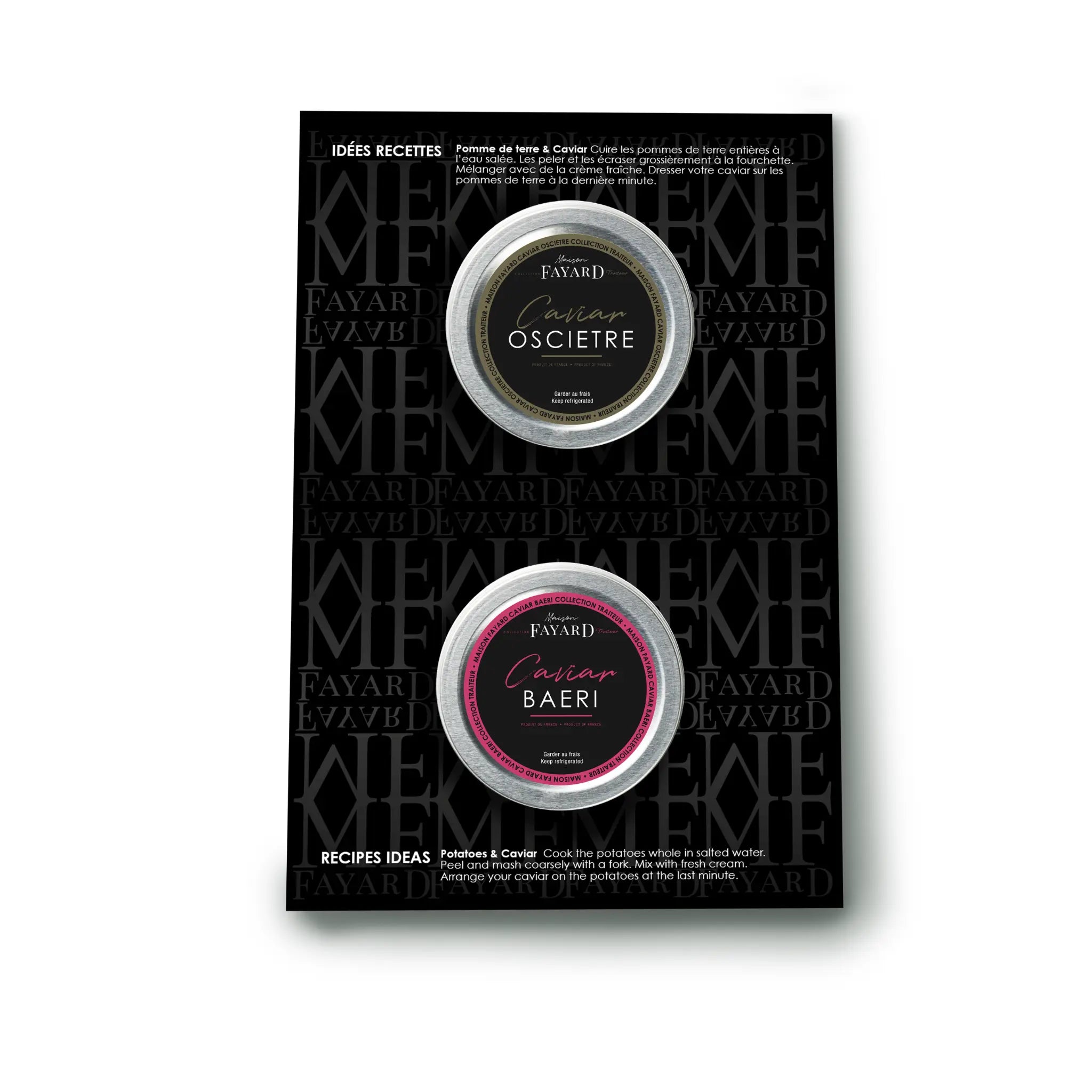 Coffret Découverte Caviar Osciètre et Baeri Maison Fayard collection signature