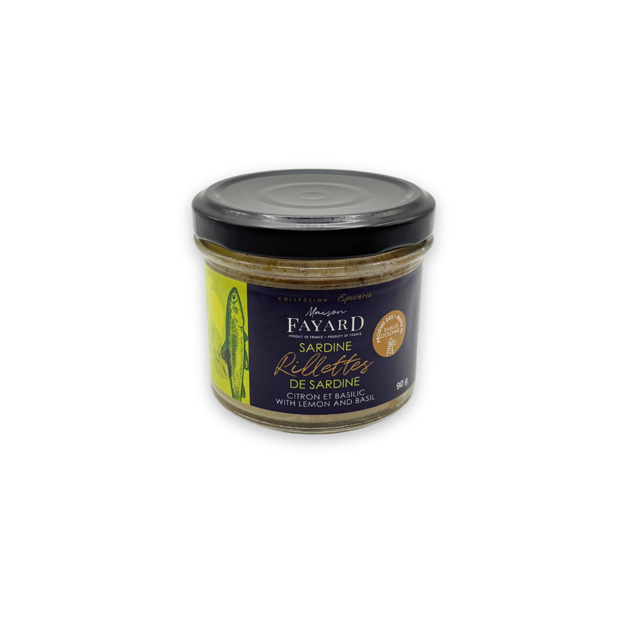 Rillettes de Sardines
Citron & Basilic  par maison Fayard un produit de France