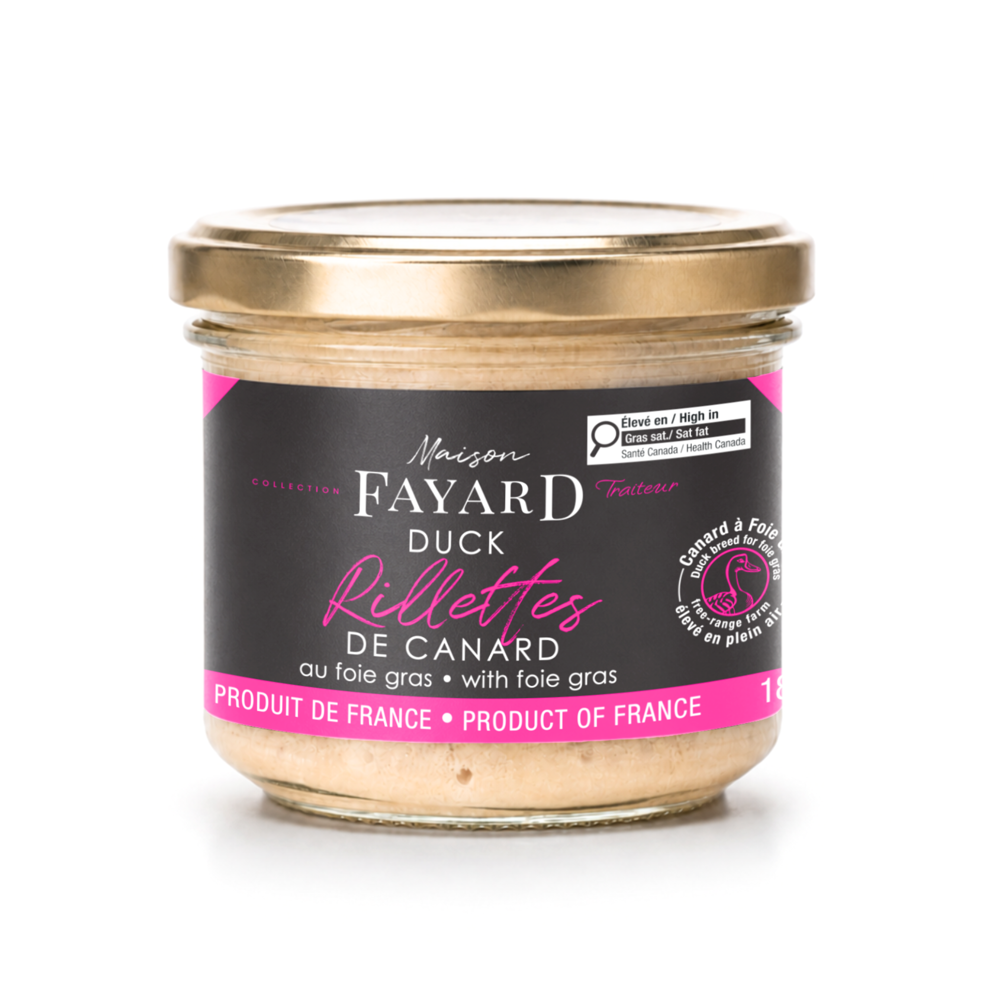 Rillettes de canard au Foie Gras 180g Maison Fayard
