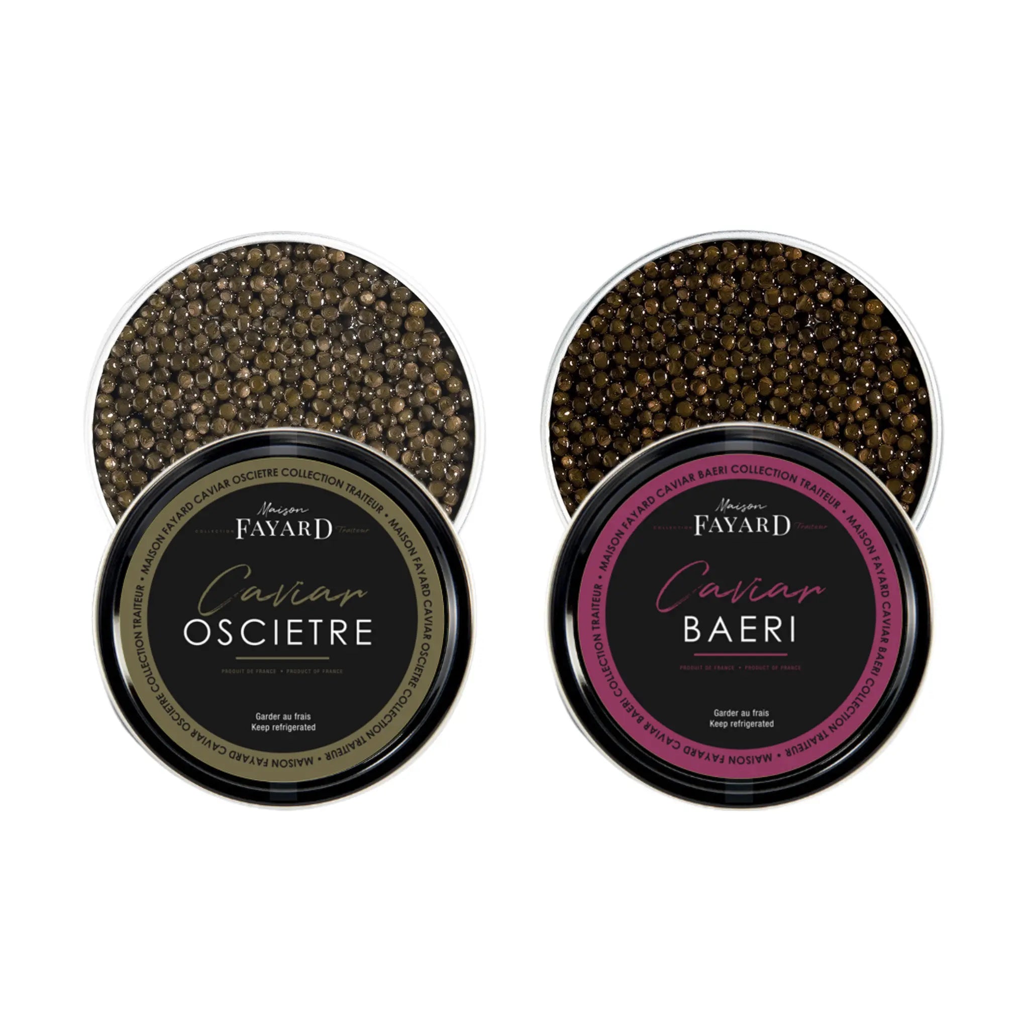 Coffret Découverte Caviar Osciètre et Baeri Maison Fayard collection signature